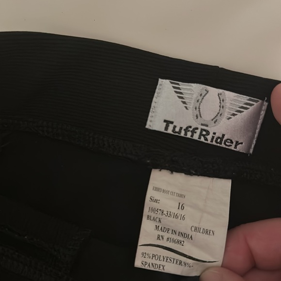 Tuff Rider Kids Girls Equestrian Horseback Riding Britches Pants Black Size 16 - Picture 9 of 10